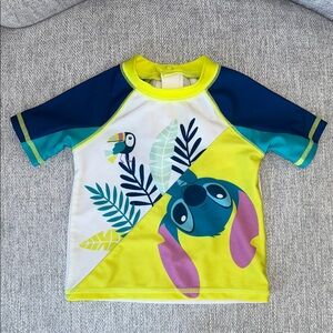 Disney Stitch Kids Rashguard - Blue, Yellow, and Pink
